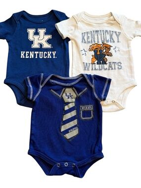 Kentucky Wildcats Baby Bodysuit Lot 3 UK Gen 2 Infant Outfit Set